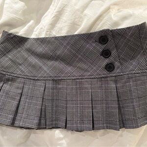 Vintage Charlotte Russe  Pleated Plaid Mini Women's Skirt size Large